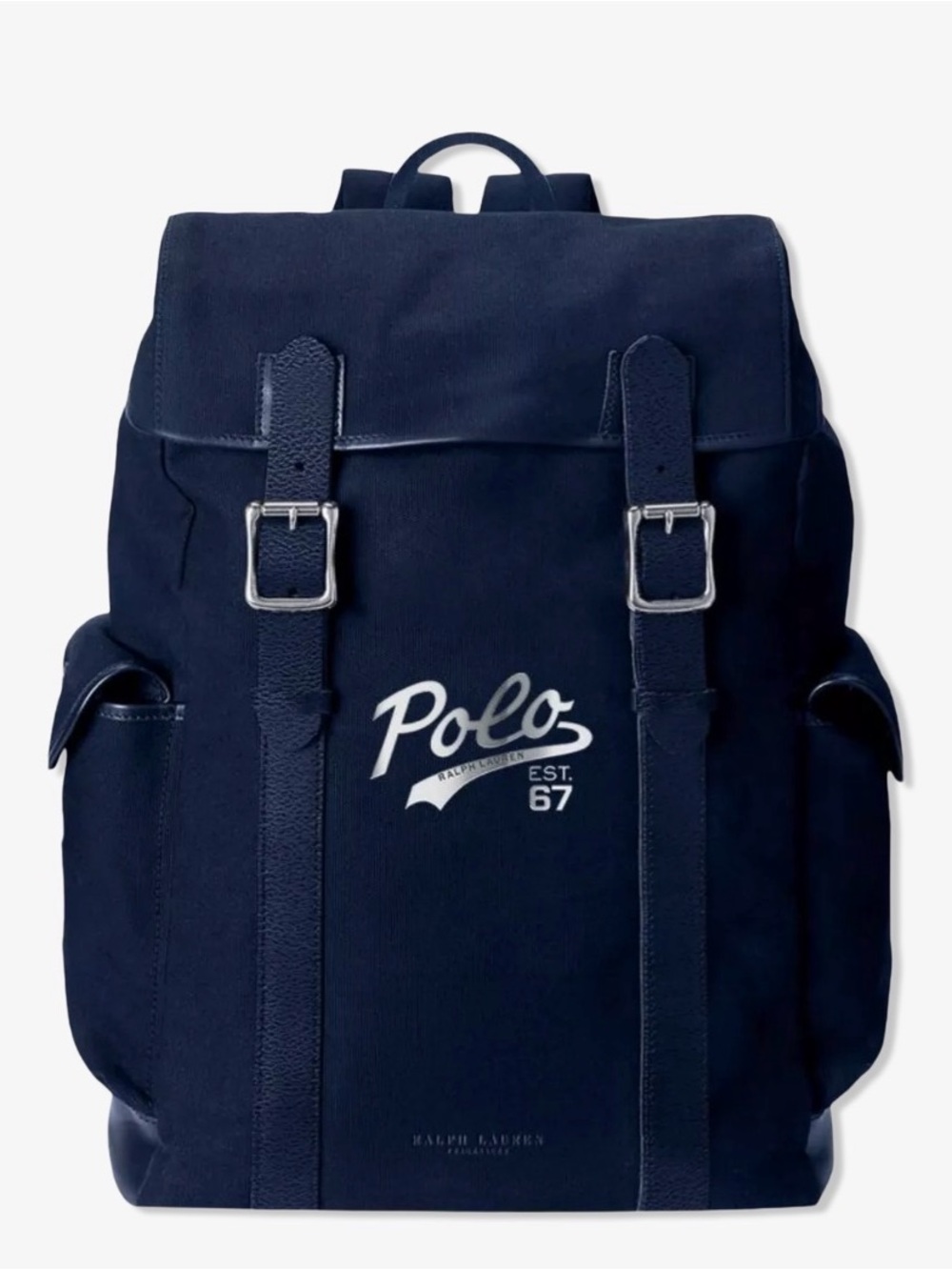 Ralph Lauren Navy Polo 67 Logo Backpack